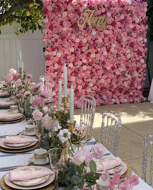 Pink Flower Wall