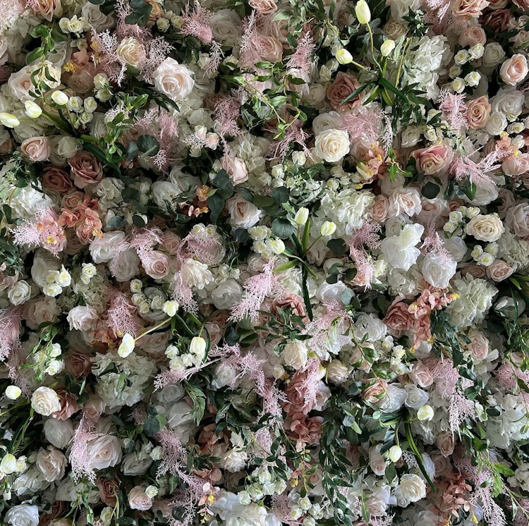 3 Color Flower Wall