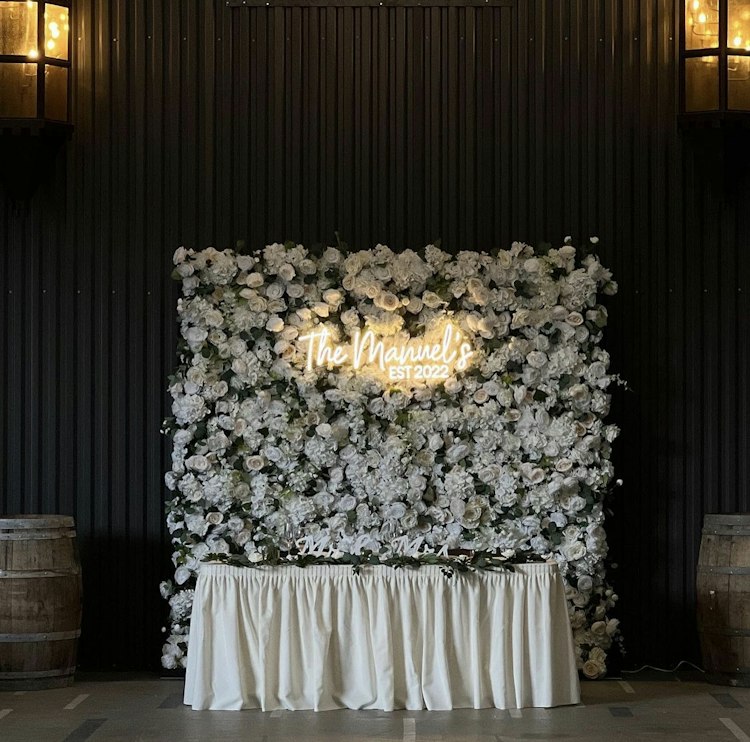 White Flower Wall