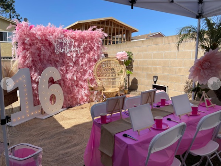 Pink flower Wall
