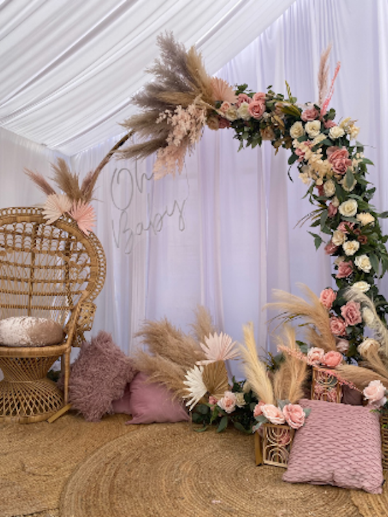 Floral Hoop Backdrop