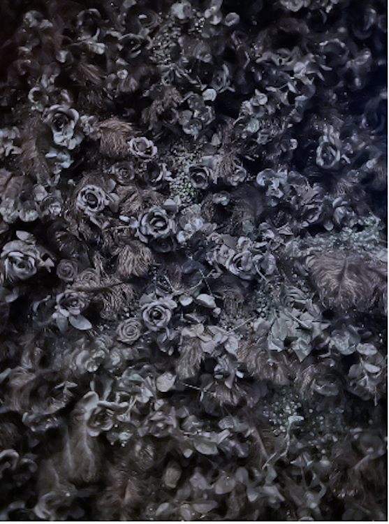 Black flower Wall