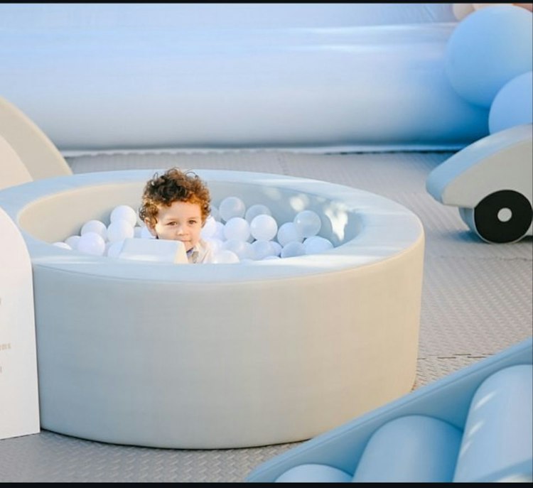 Round Ball Pit (Soft Gray)