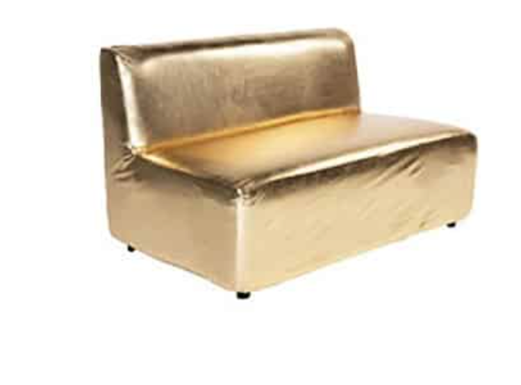 Gold/Silver Armless Sofa 8'