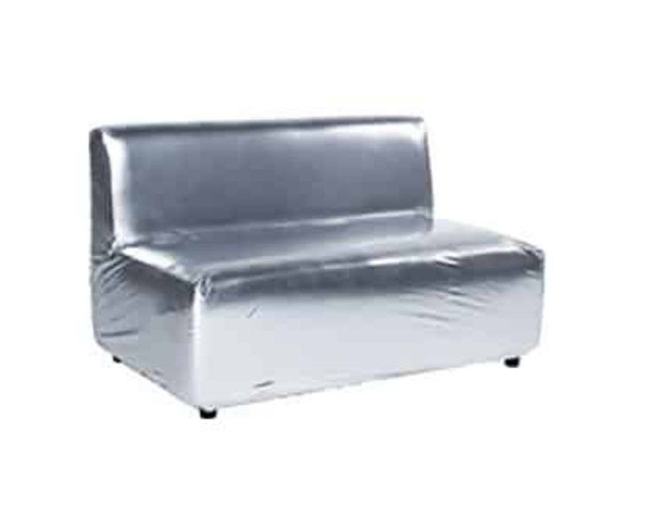 Gold/Silver Armless Sofa 8'