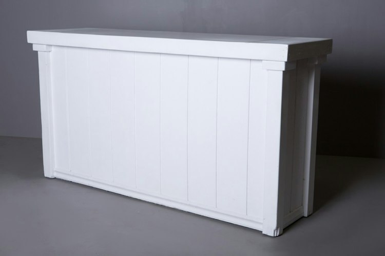 6' Wood Bar, White