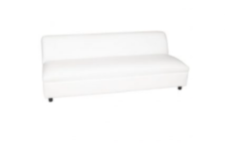 Armless White Sofa