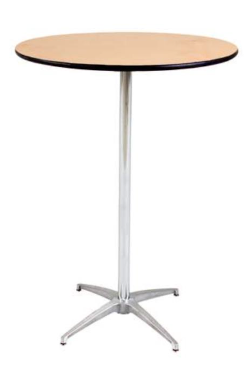 24" Round 42" High Table