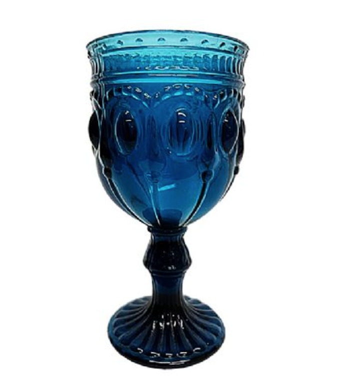 Bella Goblet Glass Blue