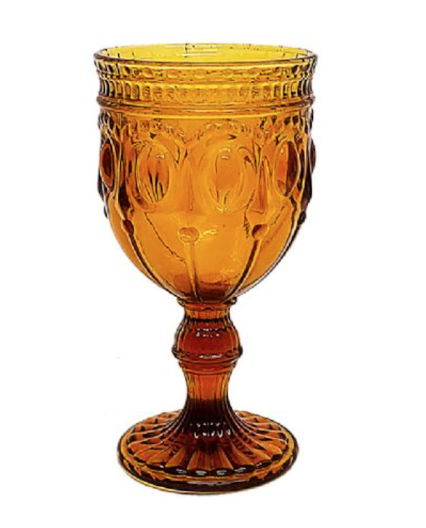 Bella Goblet Glass Amber