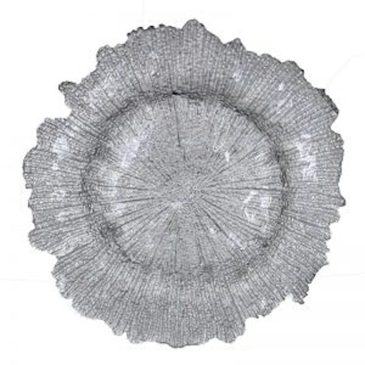Charger Silver Glass