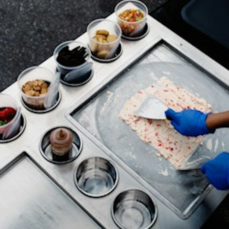 Ice Cream Station with double pan set up