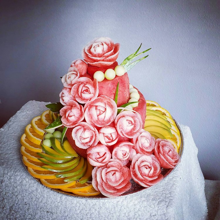 Watermelon fruit cake