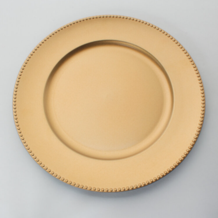 Acrylic Beaded Gold Charger