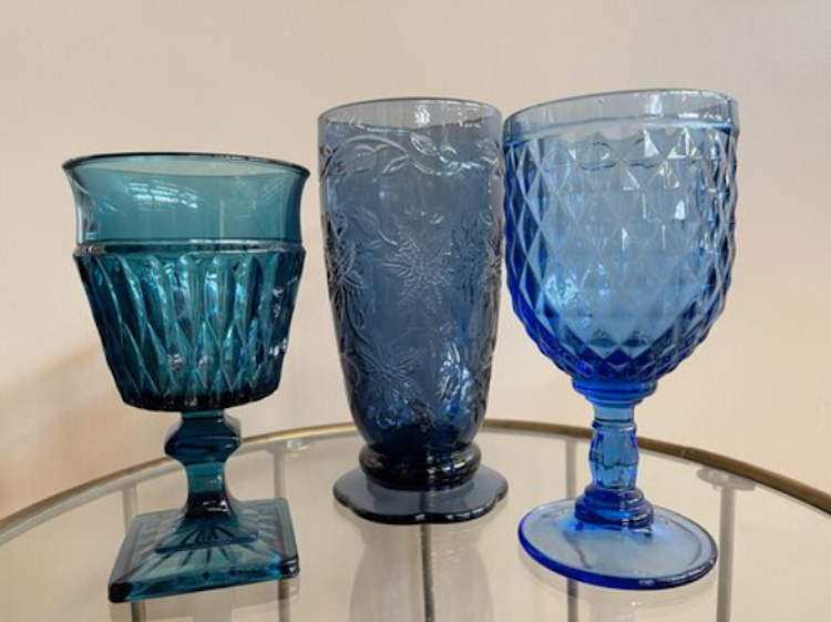 Blue Variety Goblet Glass
