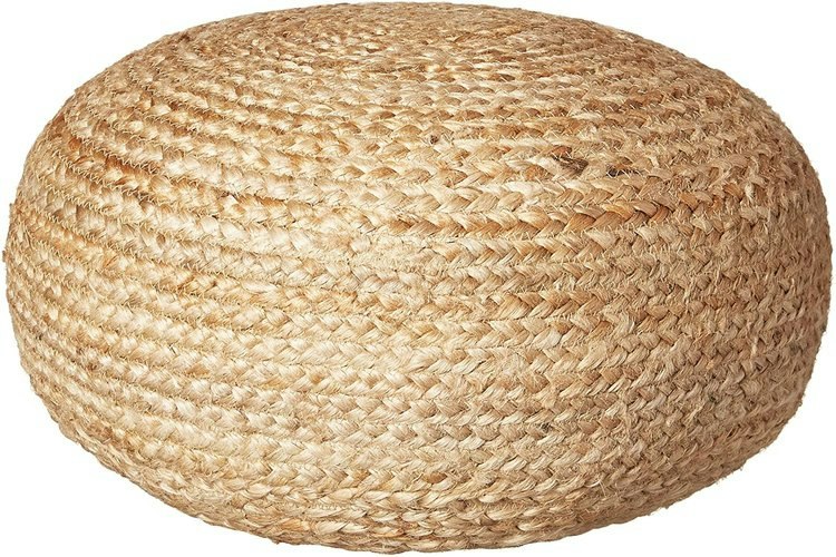 Woven Pouf 20"W x 10"H