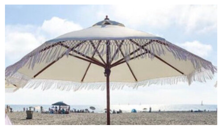 9ft Boho Fringe Umbrella