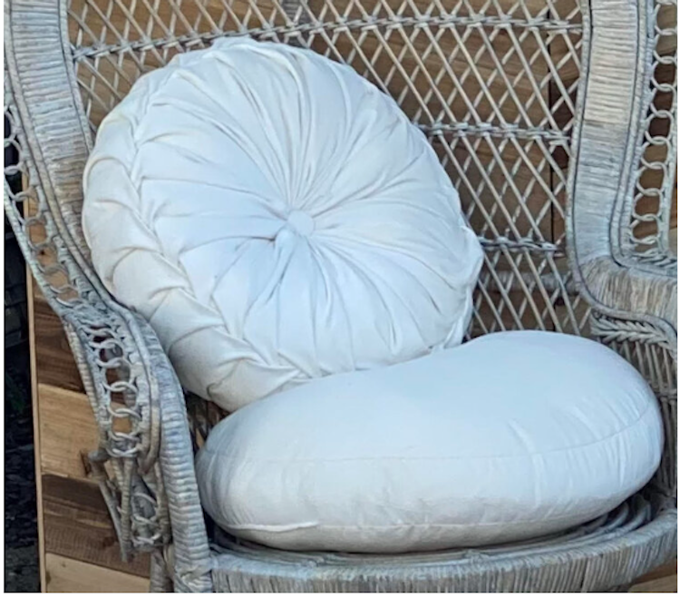 Round Ivory Pillows