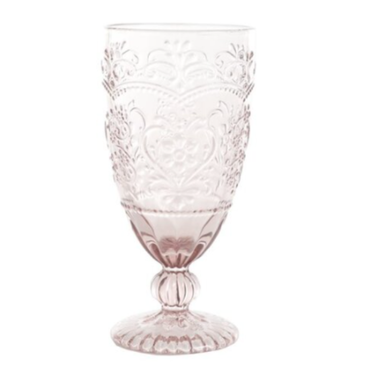 Goblet Glass 14.7 oz Dusty Rose