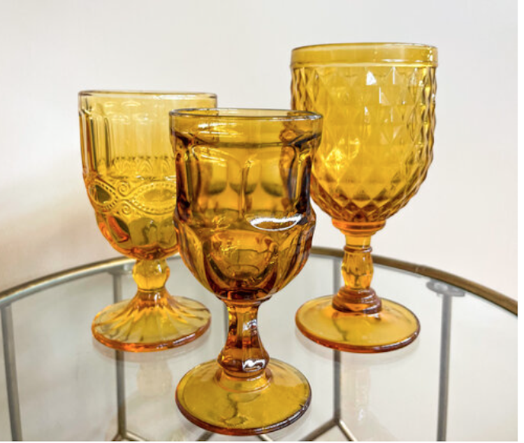 Goblet Glass Yellow Variety