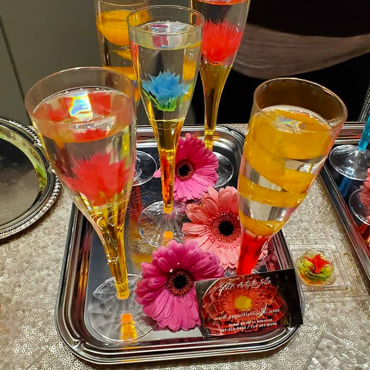 Champagne Flutes Jello
