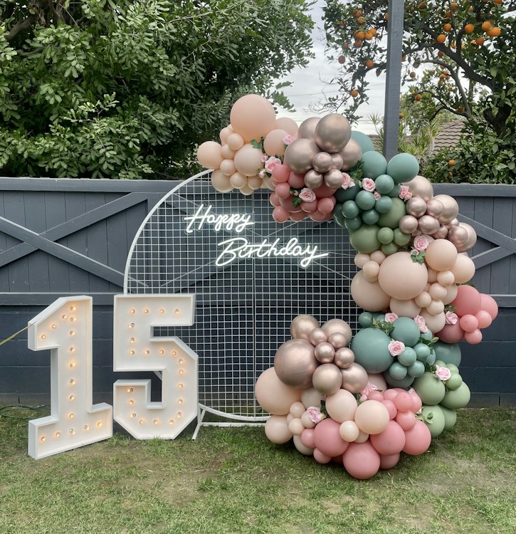 Event Backdrops/ Balloon Garlands by Fiesta Party Balloons