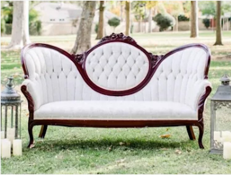 Elizabeth white vintage sofa