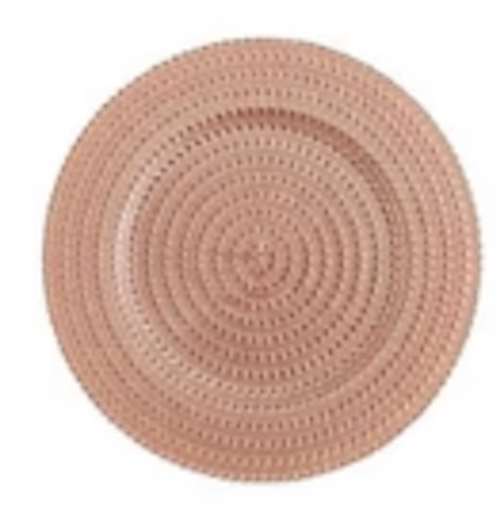 Blush Beaded Charger