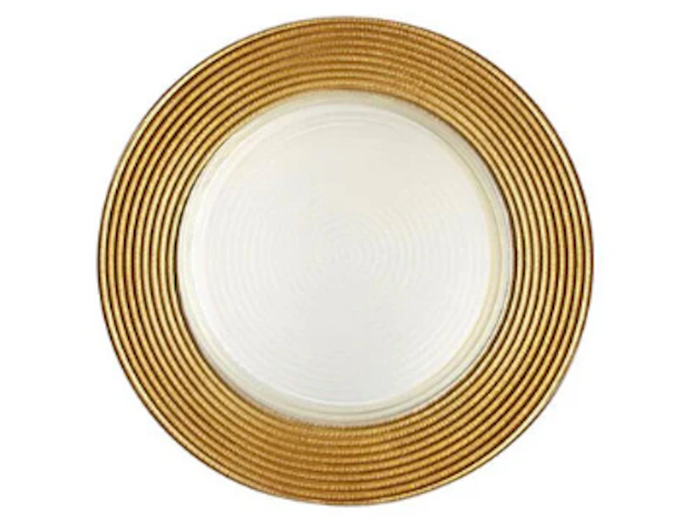 Gold Striped Charger