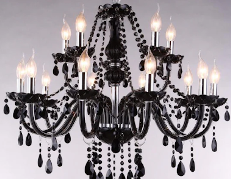2 Tier Black Chandelier