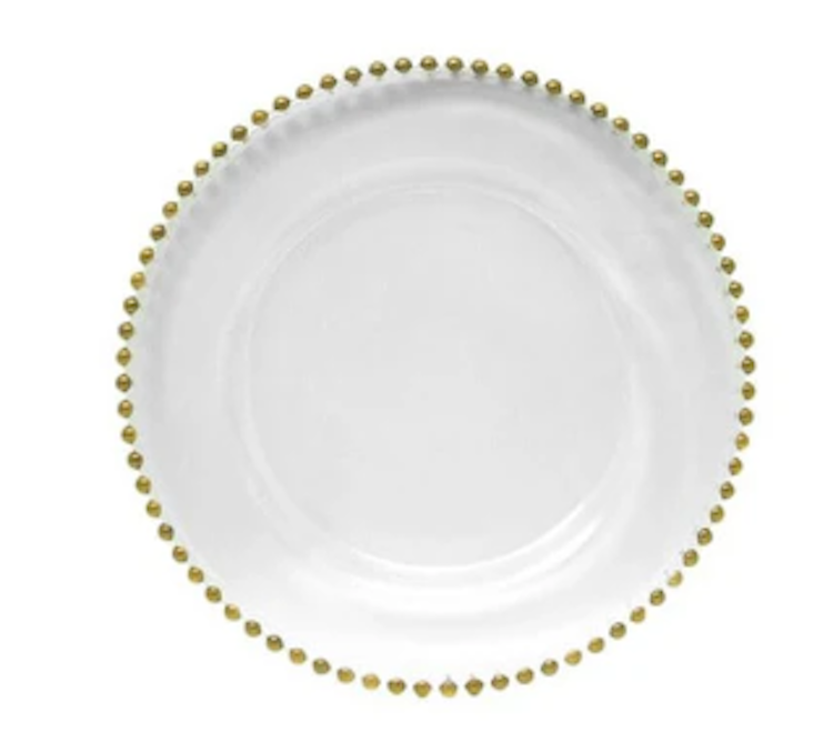 Beaded Gold Charger