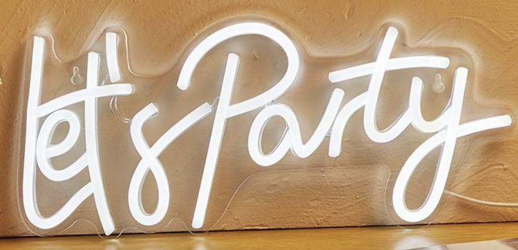 Let's Party LED Sign