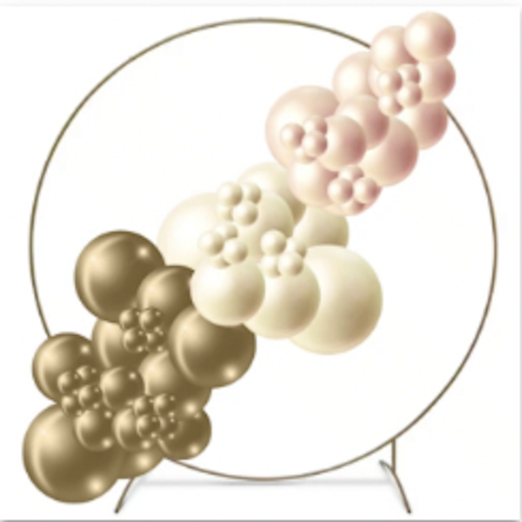 Balloon Garland with Gold Hoop