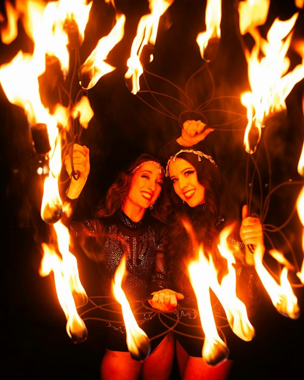 Fire dancers