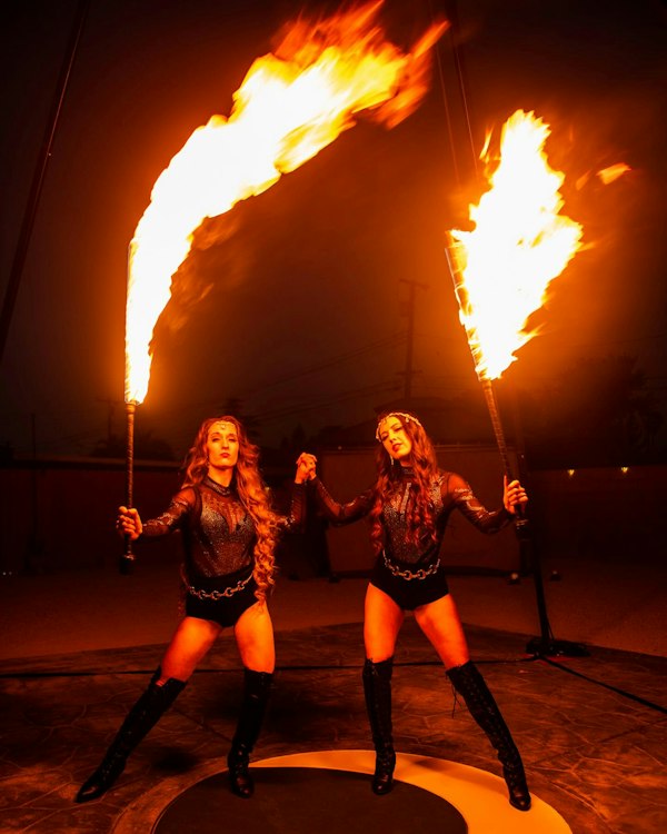 Fire dancers