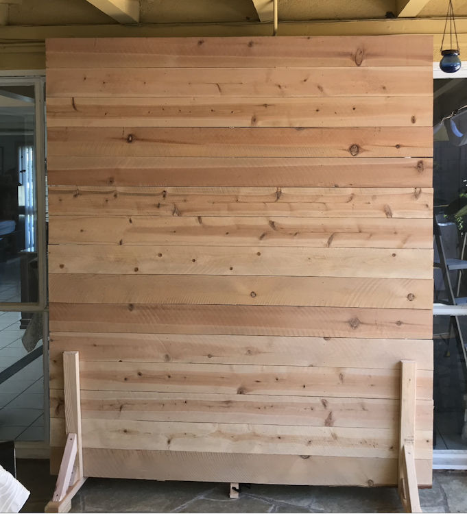 Tall Wooden Backdrop