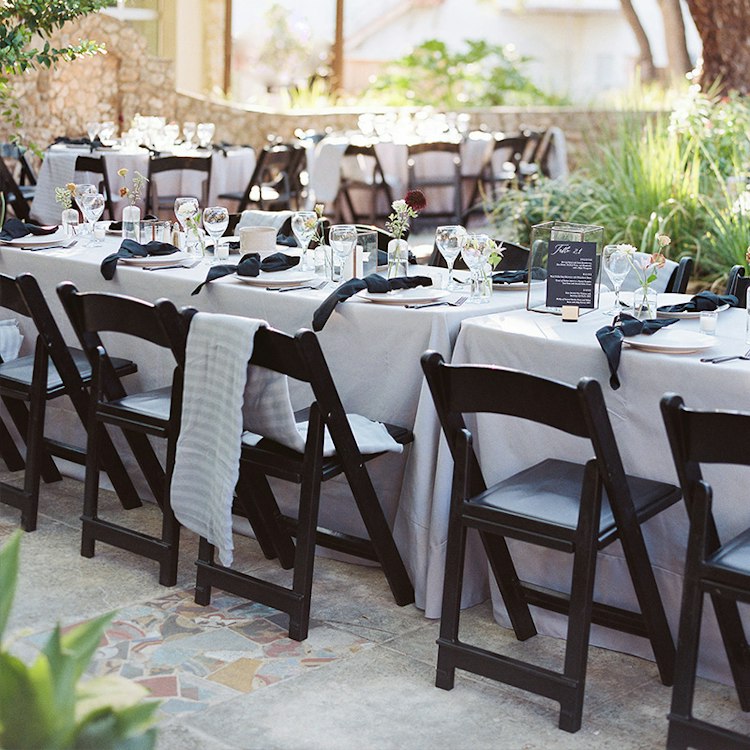 Black Resin Folding Chair