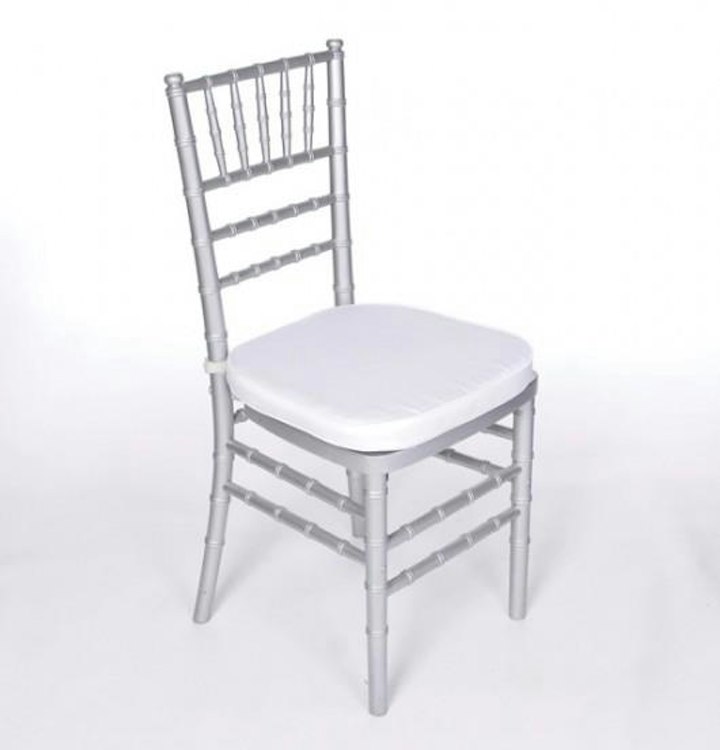 Silver Chiavari Chair With Cushion