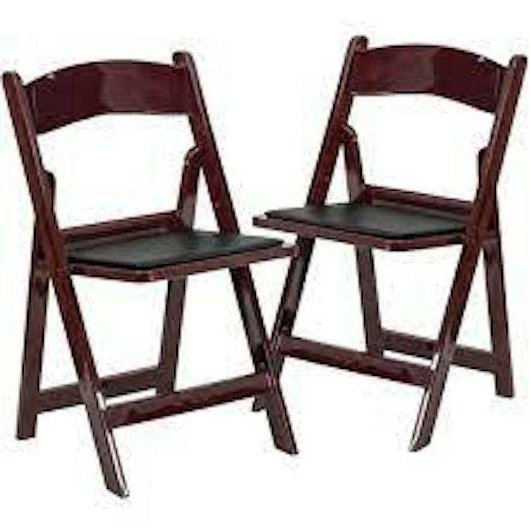 Mahogany (Burgundy) Resin Folding Chair