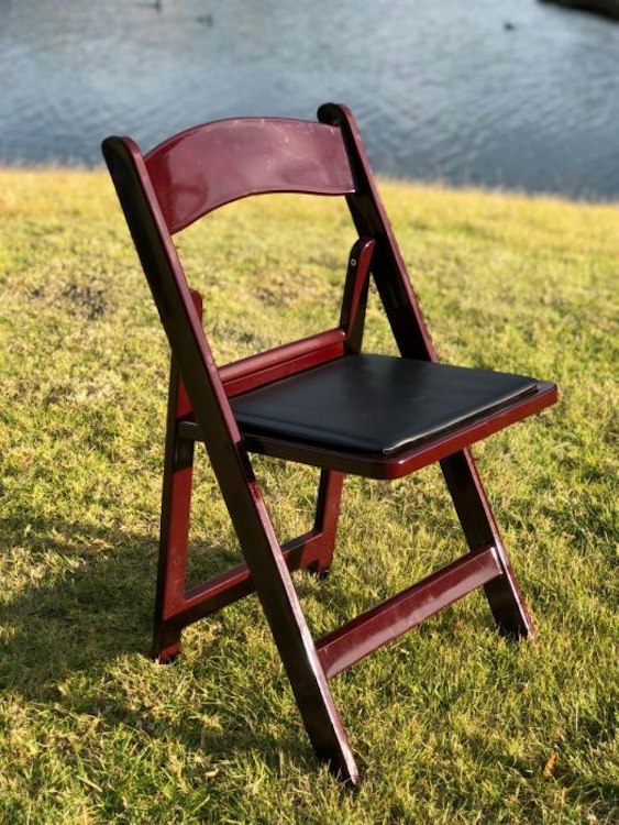 Mahogany (Burgundy) Resin Folding Chair