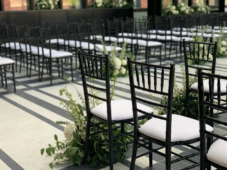 Black Chiavari Chair with Cushion