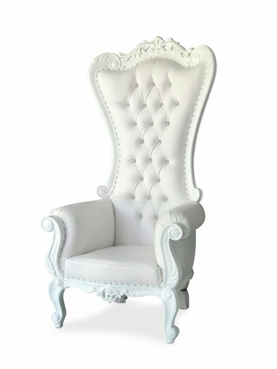 Throne Chair - White on White