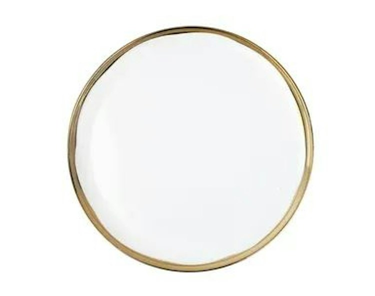 Salad Plate (Thick Rim) Gold Rimmed