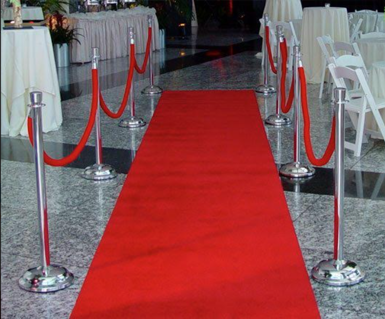 Carpet Velvet Ropes + Chrome Stanchions