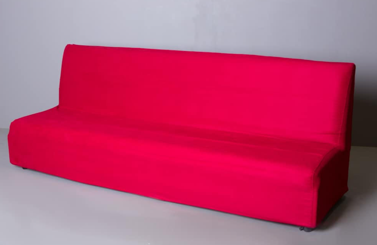8 ft. Red Armless Couch