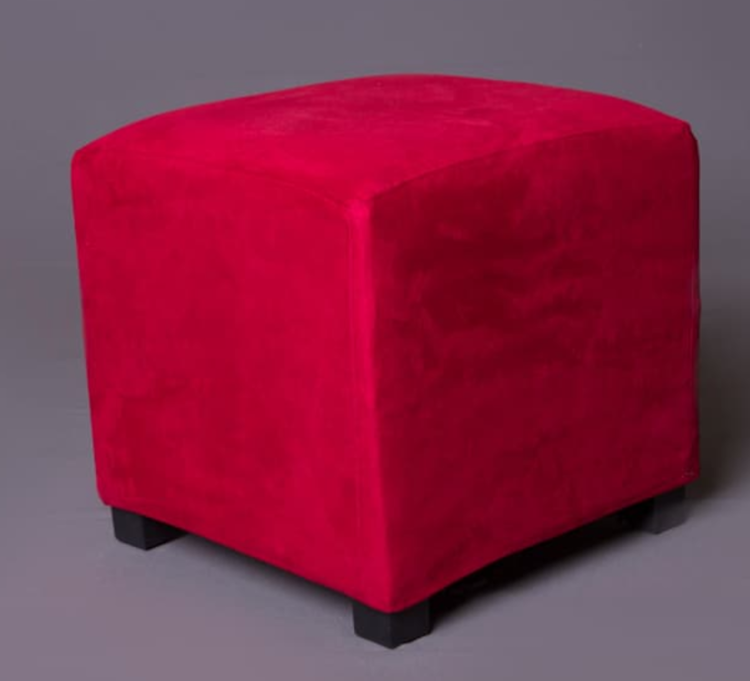 Red Ottoman 1.5 ft. x 1.5ft