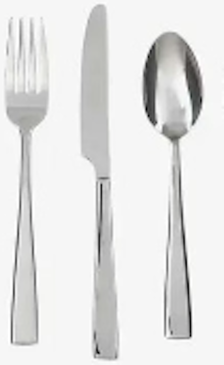 Fork, Knife & Spoon Set (Basic Silver)