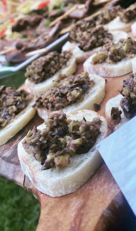 Appetizer -Tapenade on Bruschetta