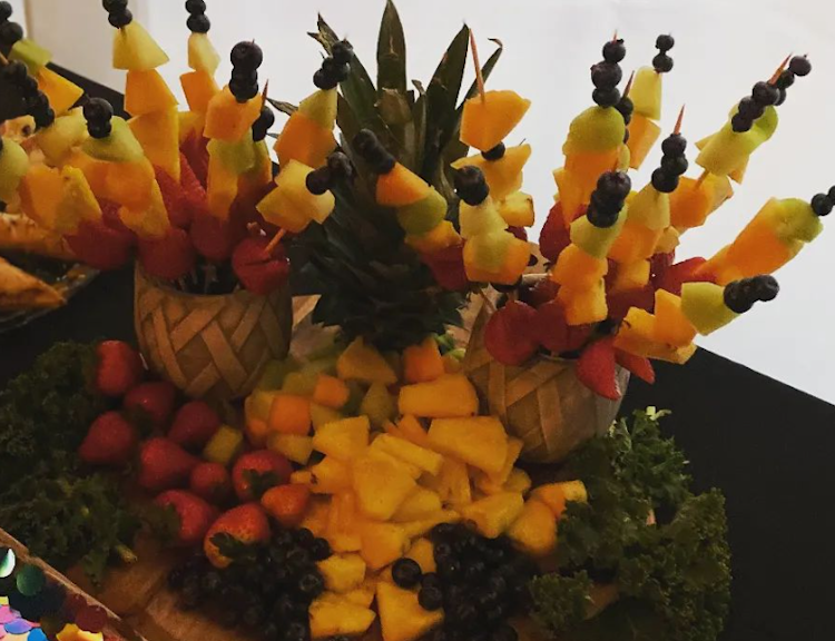 Dessert - Rum Infused Fruit Skewers