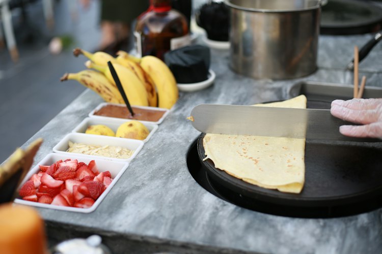Sweet & Savory Crepe Station for 40 guest